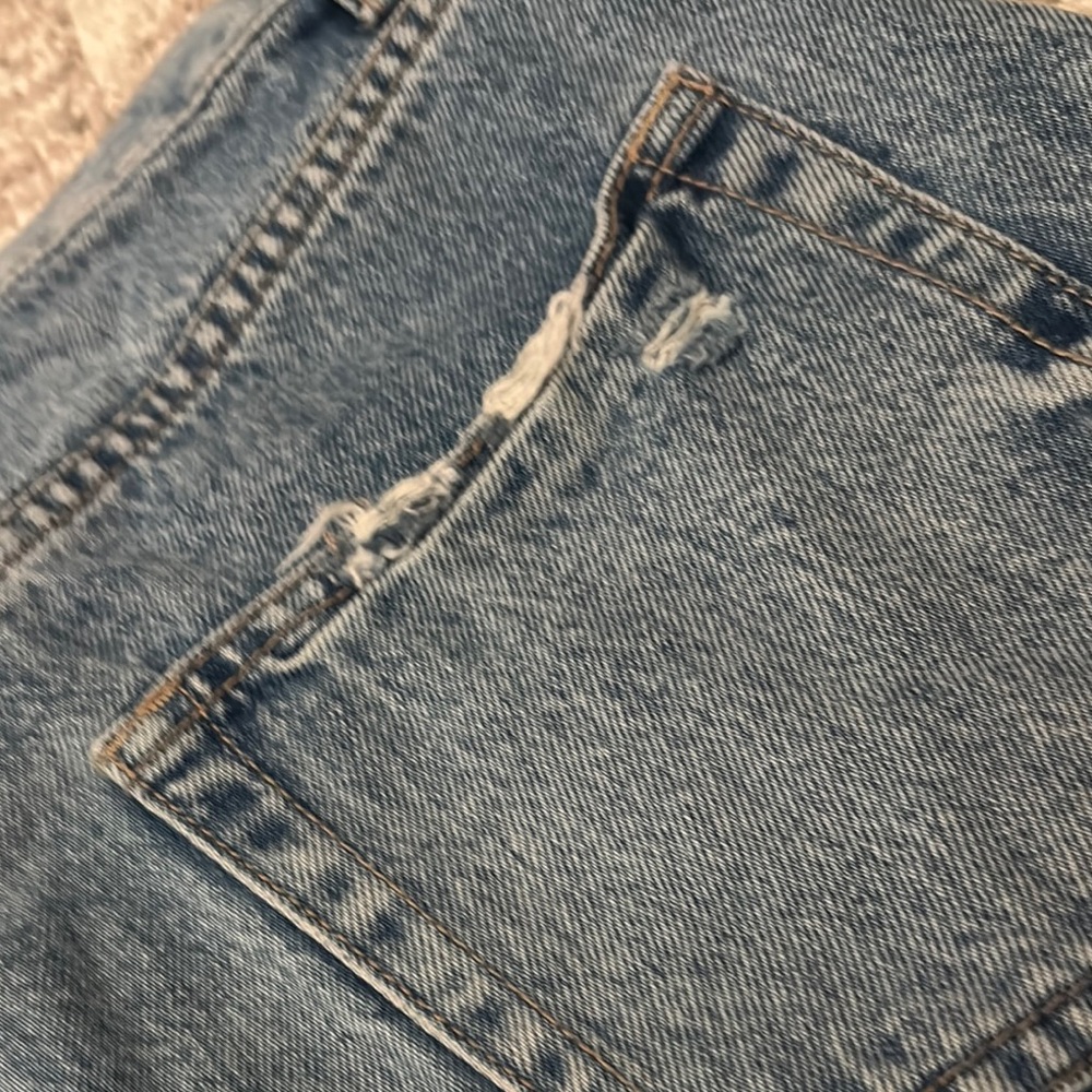 Zara Distressed Blue Jean Shorts - Picture 14 of 15